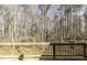 Relaxing back deck overlooking a serene wooded backyard at 1201 Rivermead Ln, Wake Forest, NC 27587