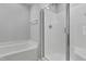 Clean bathroom with a shower and tub at 1256 Silver Beach Way, Raleigh, NC 27606