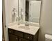 Small bathroom with vanity, sink, and toilet at 166 Gulley Glen Dr, Garner, NC 27529