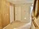 Hallway with modern wood accent wall at 166 Gulley Glen Dr, Garner, NC 27529