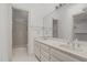Bathroom with double sinks and a shower at 232 Lakeview Dr, Sanford, NC 27332