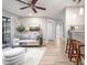 Bright living room with hardwood floors, comfy sofa, and a fireplace at 3805 Chimney Ridge Pl # 008, Durham, NC 27713
