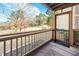 Screened porch overlooks wooded area at 3805 Chimney Ridge Pl # 008, Durham, NC 27713