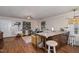 Open living room with wood floors and unique furniture at 620 S Mebane St, Burlington, NC 27215