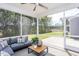 Relaxing screened porch with comfortable seating and wooded views at 769 Denburn Pl, Raleigh, NC 27603
