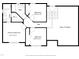 Two-story house floor plan with primary bedroom and two other bedrooms at 1006 Silent Retreat Ln, Knightdale, NC 27545