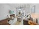 Spacious living room with hardwood floors and sliding door to balcony at 1300 St Marys St # 403, Raleigh, NC 27605