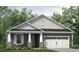 Two-story house with gray siding and white garage doors at 14 Baird Cv Ln, Angier, NC 27501