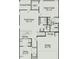 Floor plan showcasing the layout of the living room, kitchen, dining room, and owner's suite at 14 E American Marigold Dr # 65, Benson, NC 27504
