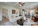 Inviting living room with stylish decor, hardwood floors, and an open layout at 14 E American Marigold Dr # 65, Benson, NC 27504