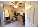 Office/bedroom area with a ceiling fan and natural light at 216 Parrish Farm Lane Ln, Benson, NC 27504