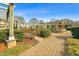 Community courtyard with fountain and pergola at 3821 Glen Iris Ln, Raleigh, NC 27612