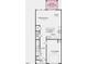 Layout of the first floor with a kitchen, gathering room, dining area and one-car garage at 8714 Wardle Ct, Wake Forest, NC 27587