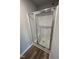 Walk-in shower with glass enclosure at 90 Faucette Dr, Selma, NC 27576