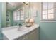 Charming bathroom with light-colored vanity and updated hardware at 1001 Chimney Hill Dr, Apex, NC 27502