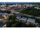 Townhouses near city skyline with ample green space at 1016 Manor Way, Durham, NC 27701