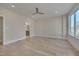 Hardwood floor bedroom with ensuite bathroom access at 1016 Manor Way, Durham, NC 27701