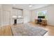 Bonus room with wet bar, hardwood floors, and workspace at 1505 Montvale Grant Way, Cary, NC 27519