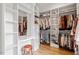 Spacious walk-in closet with ample shelving and hanging space at 1505 Montvale Grant Way, Cary, NC 27519