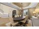 Formal dining room with chandelier and large table at 15508 Possum Track Rd, Raleigh, NC 27614