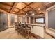 Elegant home theater with bar and comfortable seating at 15508 Possum Track Rd, Raleigh, NC 27614