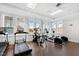 Modern fitness center featuring treadmills, ellipticals, and other equipment at 1626 Plover Cir, Fuquay Varina, NC 27526