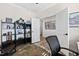 Functional home office with built-in shelving and comfortable seating at 1626 Plover Cir, Fuquay Varina, NC 27526