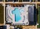 Aerial view of community pool with surrounding lounge chairs at 1705 Clydner Dr, Cary, NC 27523