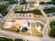 Aerial view of the new home construction in the community showing various phases at 1705 Clydner Dr, Cary, NC 27523