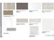 Display of kitchen and bathroom countertop, tile, cabinet, and flooring samples for the interior of the new home at 1705 Clydner Dr, Cary, NC 27523