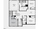 Detailed second-floor floor plan showcases the layout of bedrooms, bathrooms, and living spaces in the new home at 1705 Clydner Dr, Cary, NC 27523