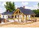 Outdoor pavilion under construction, showcasing open-air design and quality craftsmanship at the new home community at 1705 Clydner Dr, Cary, NC 27523