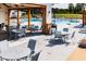 Plenty of tables and chairs around the pool at 1705 Clydner Dr, Cary, NC 27523