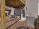 Backyard with patio and wooded area at 222 Kylemore Cir, Cary, NC 27513