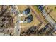 Aerial view showing two houses on a residential street at 36 Railcar Way, Clayton, NC 27520