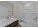 Bathroom with a tub, shower, and a single vanity at 36 Railcar Way # Homesite 1, Clayton, NC 27520