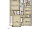 Second floor plan showing owner's suite, owner's bath, 2 bedrooms, laundry and a loft at 48 Railcar Way, Clayton, NC 27520