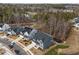 Aerial view of new construction homes in a residential neighborhood at 645 Silvercomet Dr, Knightdale, NC 27545