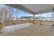 A large deck overlooks beautiful views of the community, providing serene outdoor living space at 645 Silvercomet Dr, Knightdale, NC 27545