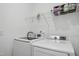 Laundry room with Samsung washer and dryer at 747 Creekway Dr, Fuquay Varina, NC 27526