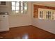 Kitchen with hardwood floors and built-in shelving at 805 Richmond St, Raleigh, NC 27609