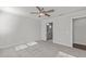 Bedroom with ensuite bathroom access and ceiling fan at 8798 Kenridge Ln, Fuquay Varina, NC 27526