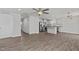 Open concept kitchen with island and stainless steel appliances at 8798 Kenridge Ln, Fuquay Varina, NC 27526