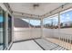 Screened porch with ceiling fan and view of the backyard at 8798 Kenridge Ln, Fuquay Varina, NC 27526