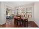 Bright dining room with access to outdoor patio at 104 Warm Wood Ln, Apex, NC 27539