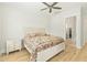 Bright bedroom with king-size bed and en-suite bathroom at 1135 Laurelwood Dr, Durham, NC 27705