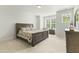 Bright bedroom with carpeted floor and large window at 1135 Laurelwood Dr, Durham, NC 27705
