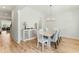 Bright dining area with chandelier and built-in buffet at 1135 Laurelwood Dr, Durham, NC 27705