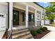 Brick steps leading to a dark brown front door at 1135 Laurelwood Dr, Durham, NC 27705