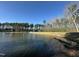 Calm lake view with lush trees and greenery at 1135 Laurelwood Dr, Durham, NC 27705